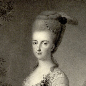 Ausschnitt der Grafik von Maria Christina (1742-1798) von Johann August Walter. Datiert 1776.