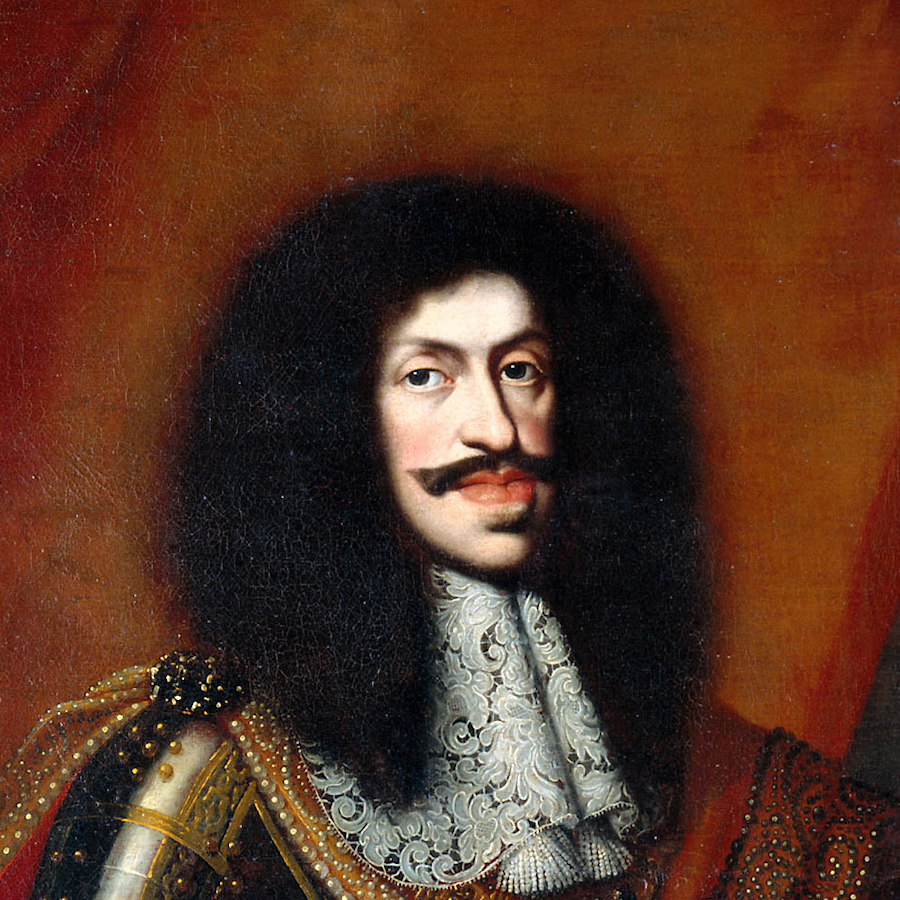Detail from the painting of Emperor Leopold I (1640–1705) by Benjamin von Block. Circa 1672.