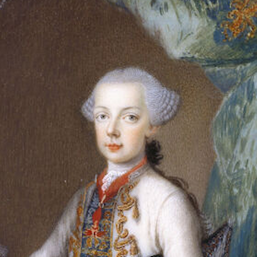 Detail from the painting by Karl Josef (1745–1761), attributed to Johann Christoph von Reinsberger. Circa 1760.